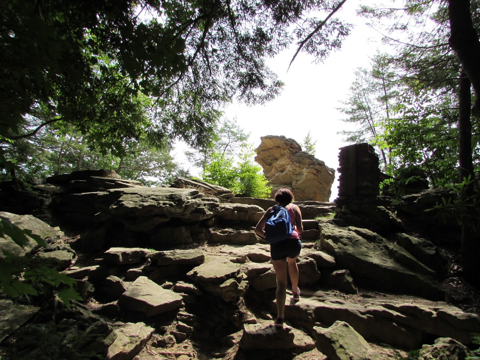 Trough Creek State Park Copperous Rock, Balanced Rock, and Rainbow