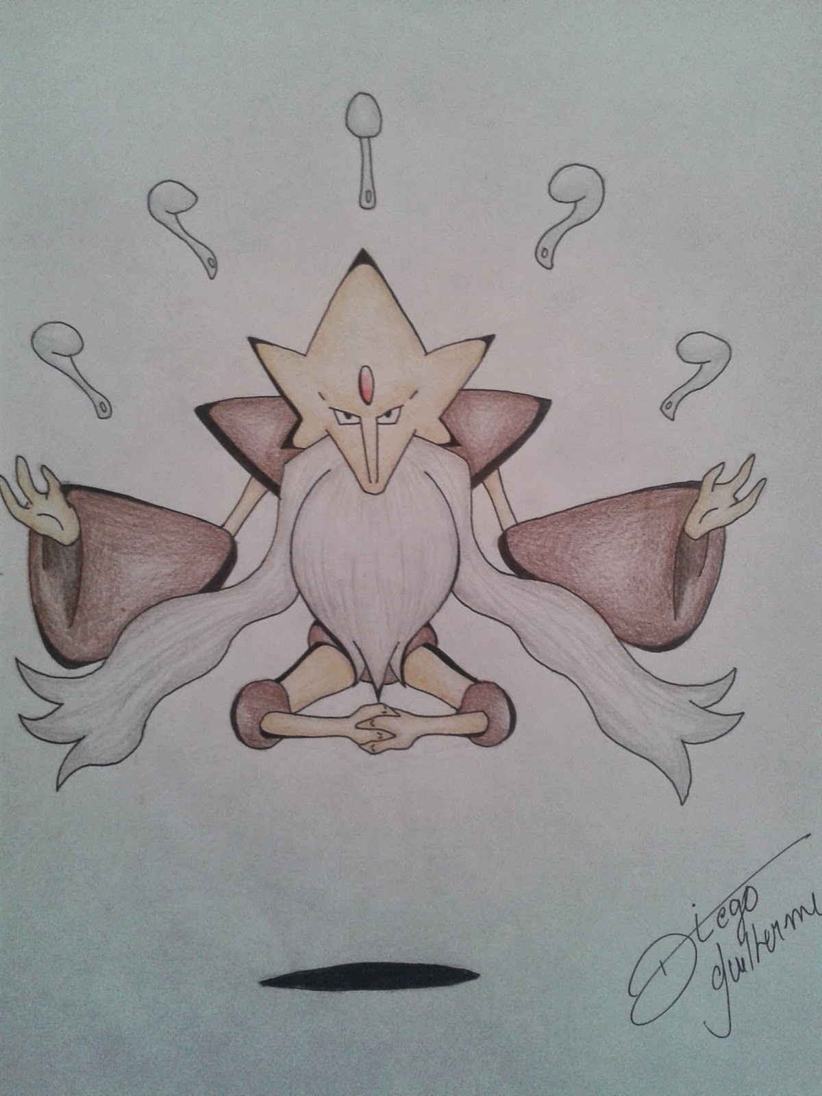 How to draw Alakazam, Pokemon