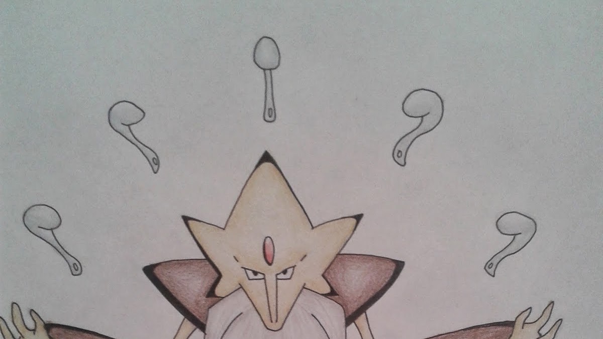 Tutorial de Desenho Mega Alakazam