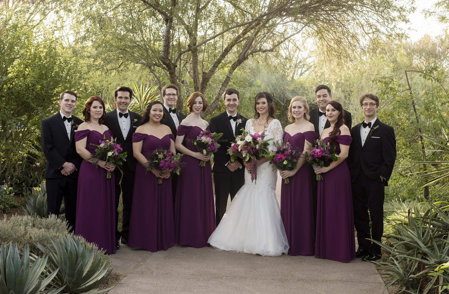 Purple Desert Botanical Garden Wedding