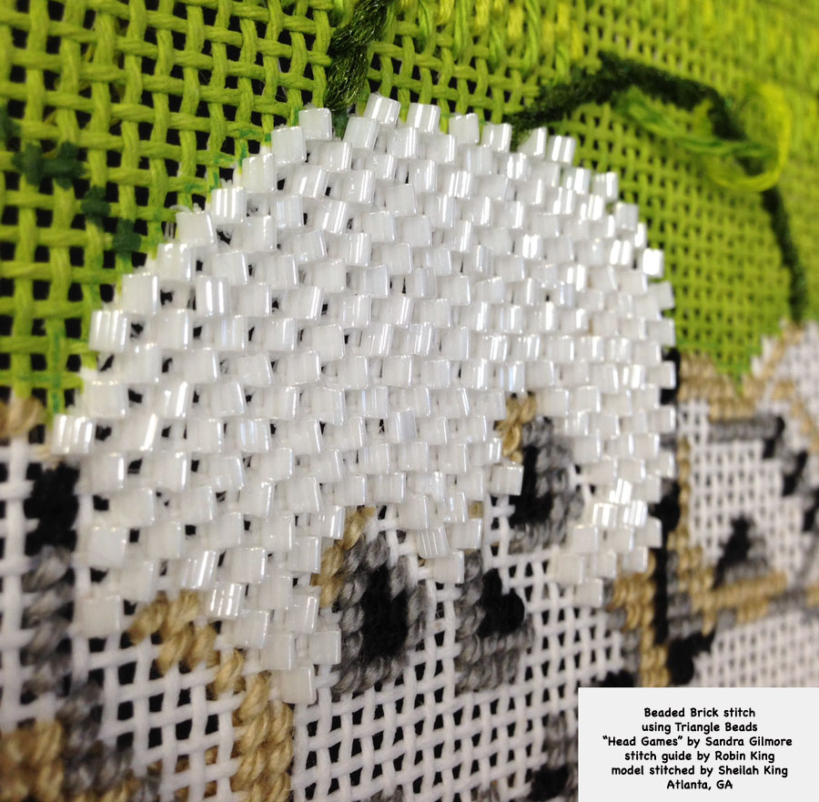 Needlepoint Study Hall Bricked Beading (aka Beaded Brick Stitch) with