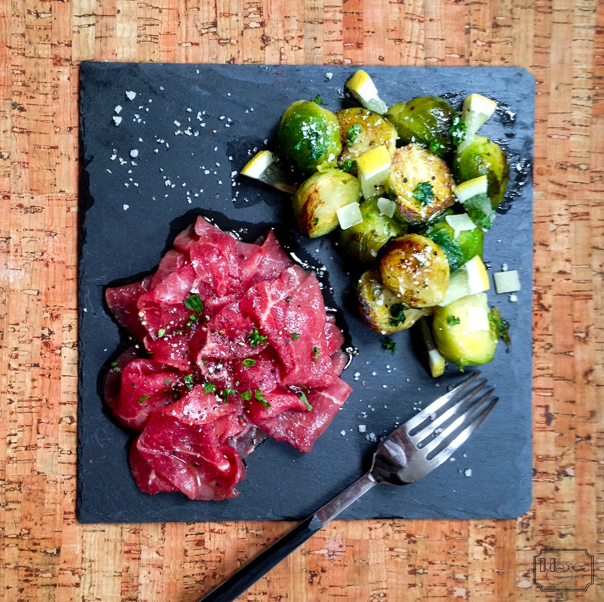 MAXCE Brussel sprouts & truffle carpaccio