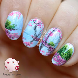 nail freehand landscape nails blossoms piggieluv designs piece amazing nature imagine blossom often could bellashoot tutorial boat floating cherry think
