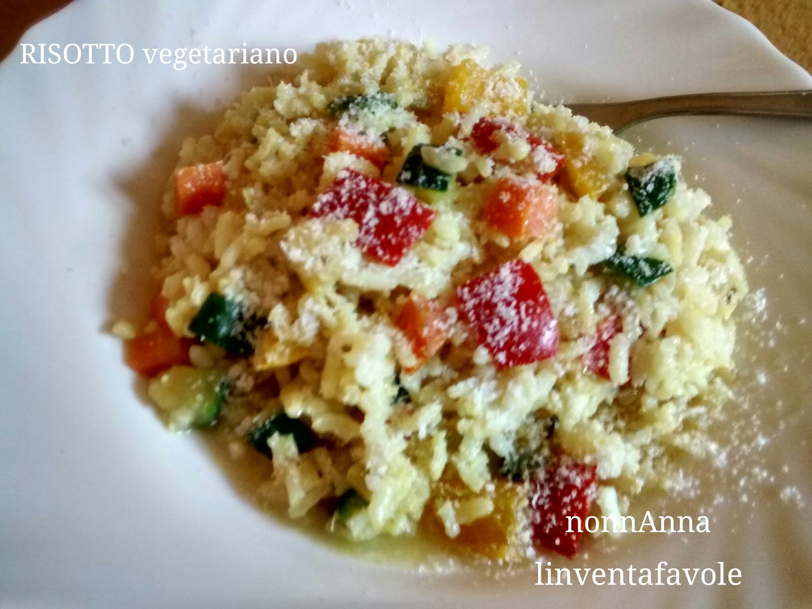 linventafavole RISOTTO vegetariano all'onda ricetta svuota frigo