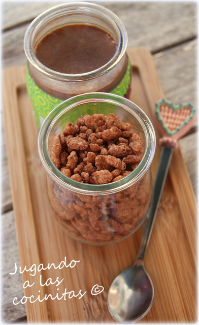  Yogur de chocolate casero con cereales 