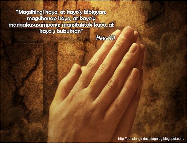 Mga Tagalog na Panalangin: Tagalog Bible Verse Picture - Panalangin