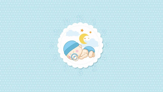 Beautiful Baby Boy Clock Free Animated Clock Screensaver.