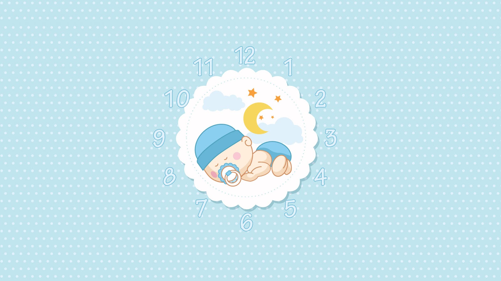Baby Boy Clock Screensaver
