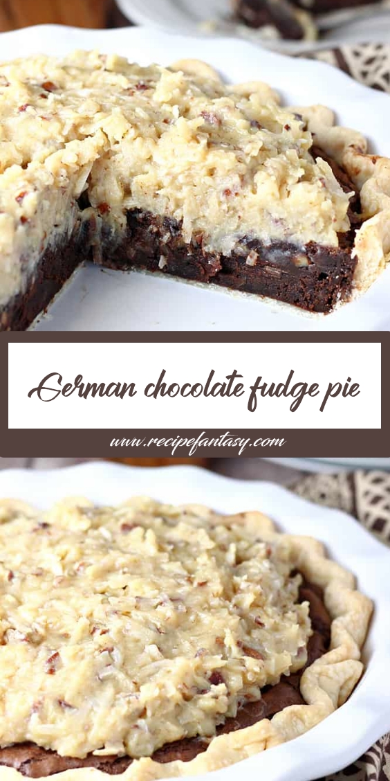 GERMAN CHOCOLATE FUDGE PIE MESAKU