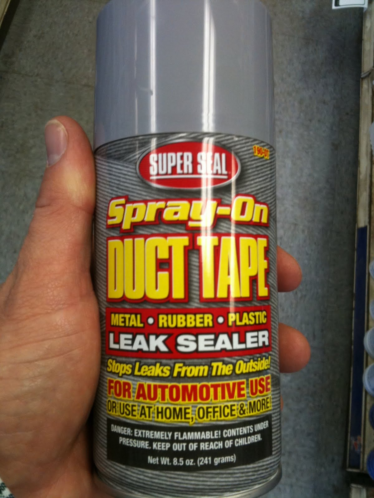 Cut Spaghetti Spray On Duct Tape