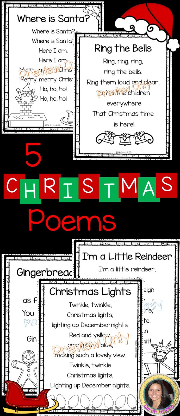 Daughters and Kindergarten 5 Christmas Poems for Kids