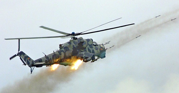 Ο θάνατος έρχεται από ψηλά: Ρωσικά ελικόπτερα Mi-35 εξαϋλώνουν τζιχαντιστές στο Ιράκ (vid)