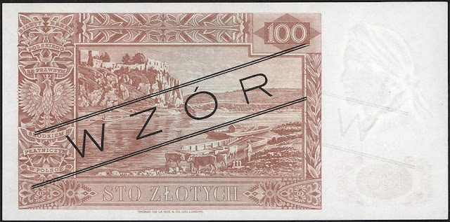 Poland paper money 100 Polish złoty banknote note bill