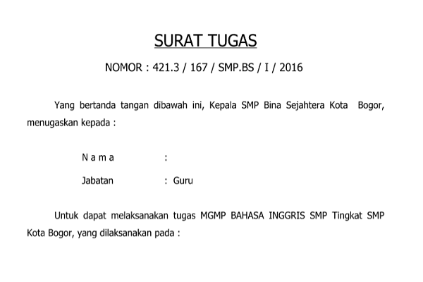 Format Surat Tugas Gumus Northeastfitness Co