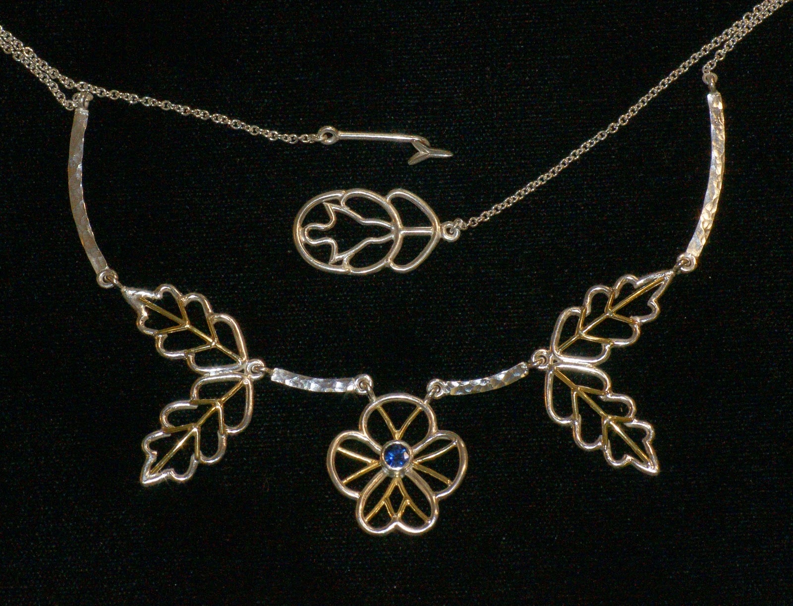 Gallott Designs Jewelry Pansy Necklace and Earrings