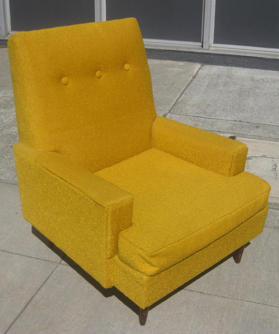 UHURU FURNITURE & COLLECTIBLES SOLD Golden Retro Chair 100