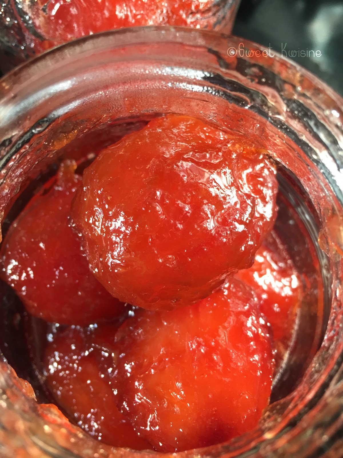 Les prunes de Cythère confites