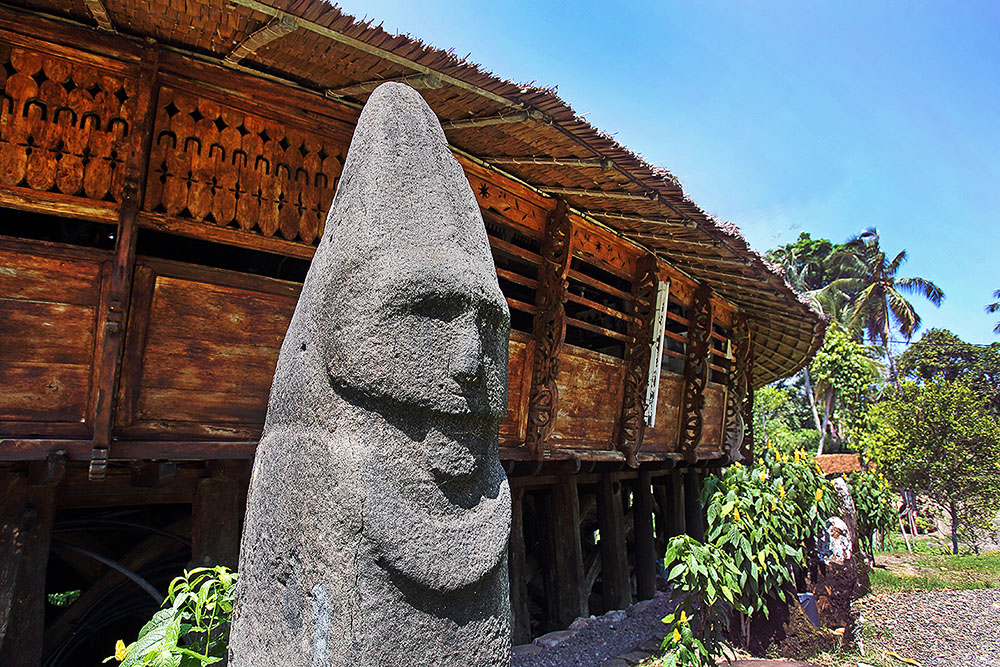 Megalithic Statue in Nias Island Indonesia