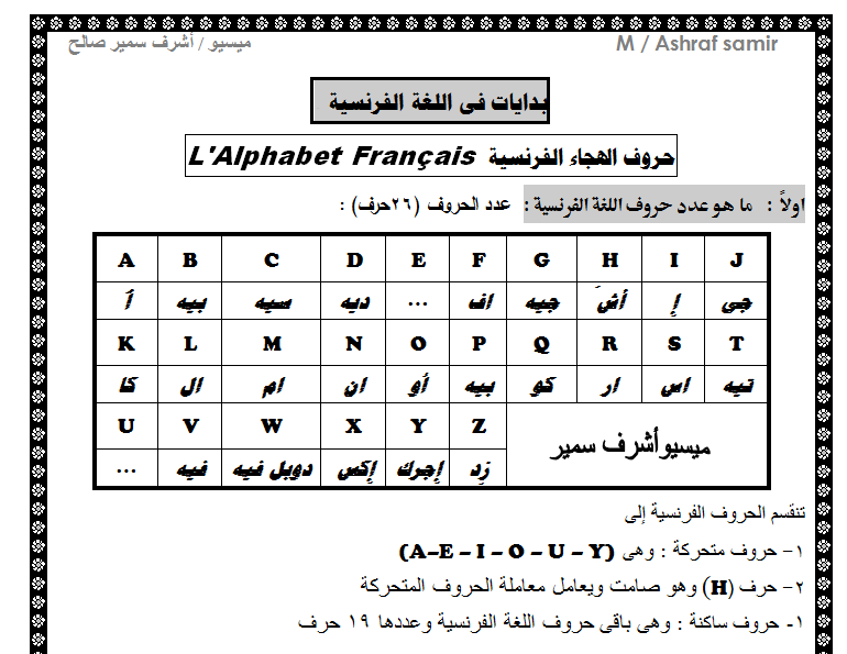 تحميل منهج اللغة الفرنسية أولى ثانوي