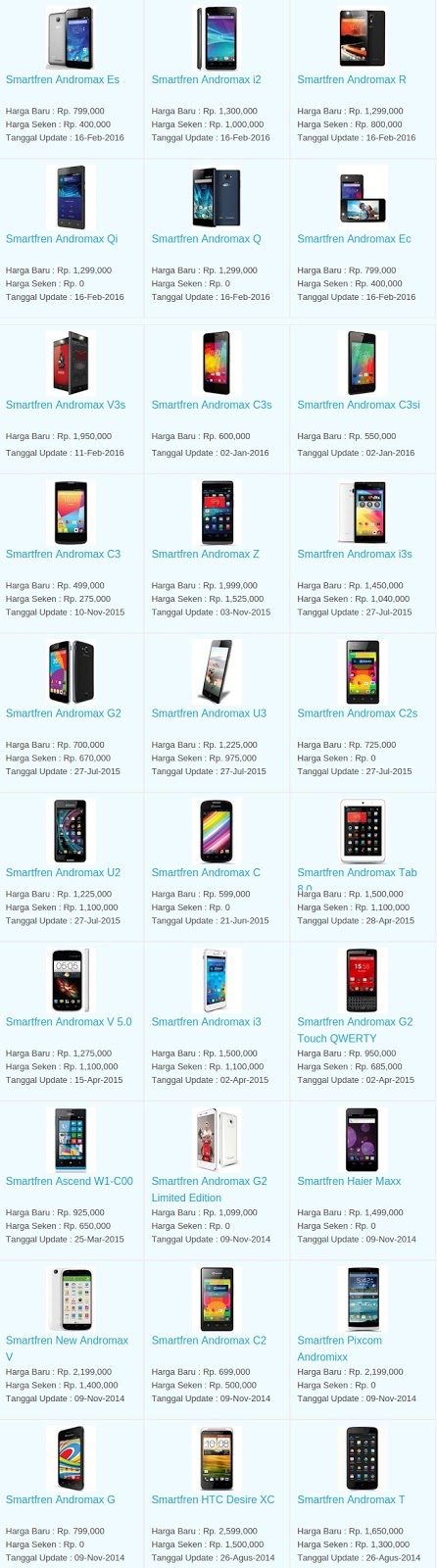 Daftar Harga Terbaru Hp Smartfren Maret 2016 Daftar Harga Terbaru Hp Smartfren Maret 2016
