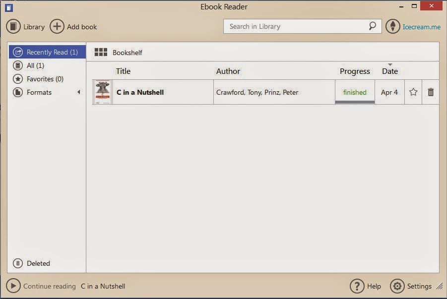 Ice Cream Ebook Reader