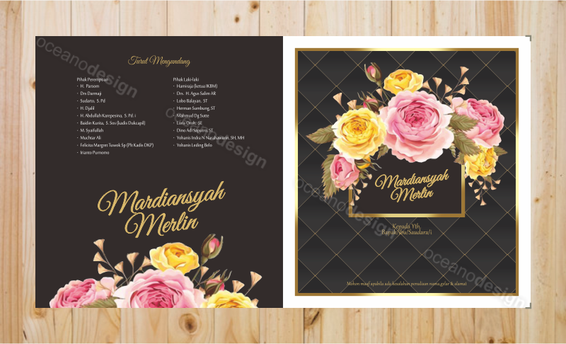 Desain undangan nikah merlyn Cetak Undangan Nikah jogja