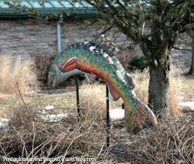 Pennsylvania Fish and Boat Commission Mosaic Fish Sculpture Street Art