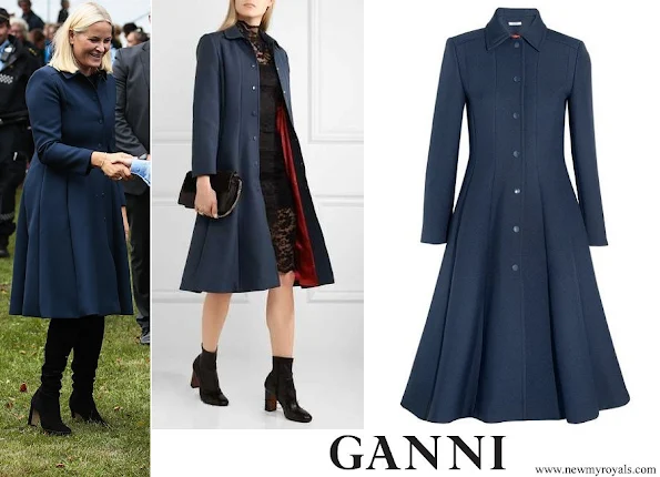 Crown Princess Mette-Marit wore GANNI Coat