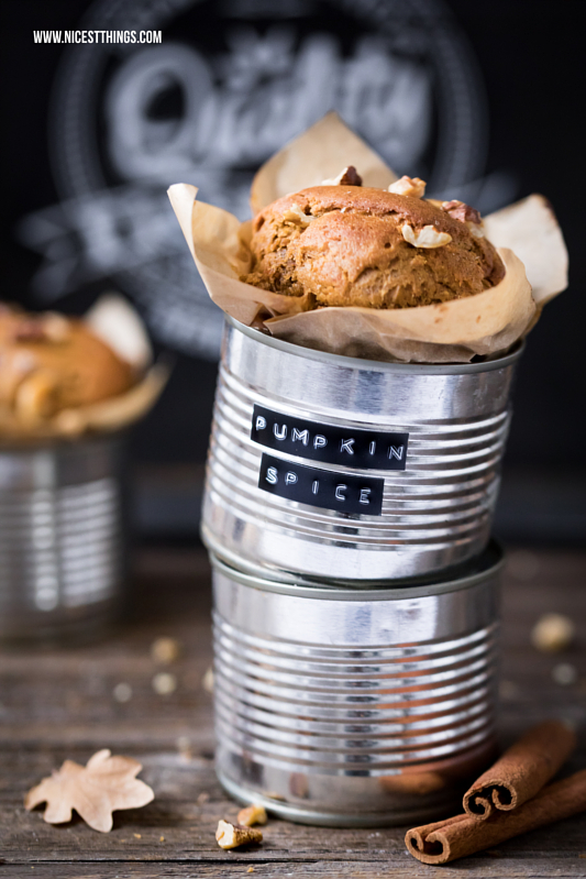 Kichererbsen Muffins: Pumpkin Spice Kürbis Kuchen aus der Dose