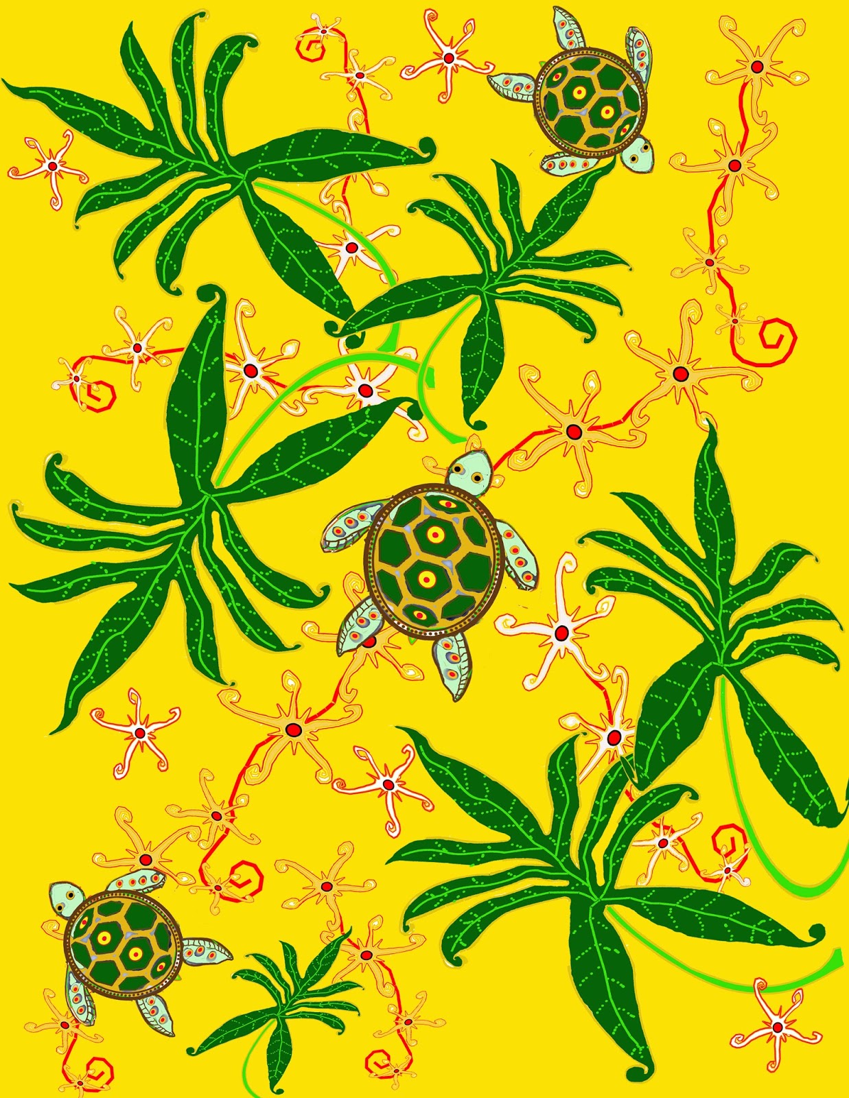 Lams Gallery Lukisan Penangkaran Motif Batik Rutun Bunga Anggrek
