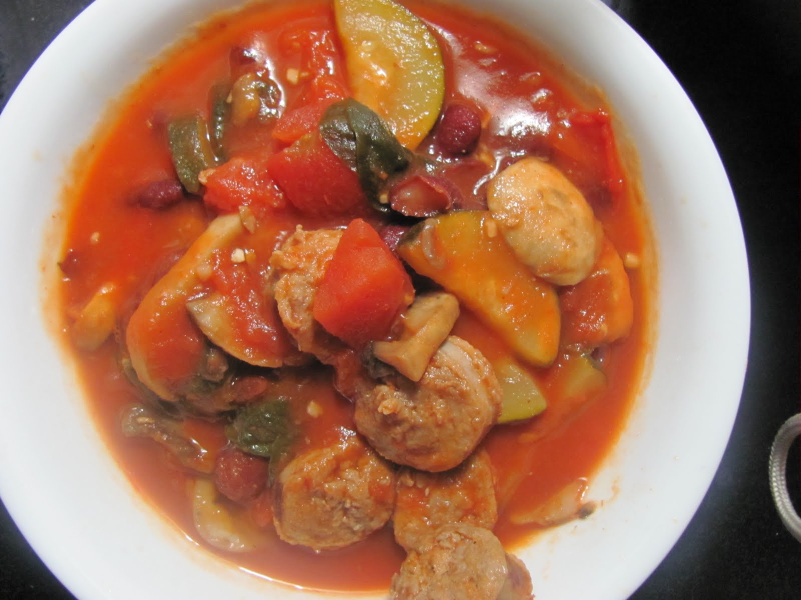 Healthy Choices: Sausage, Mushroom, and Tomato Stew