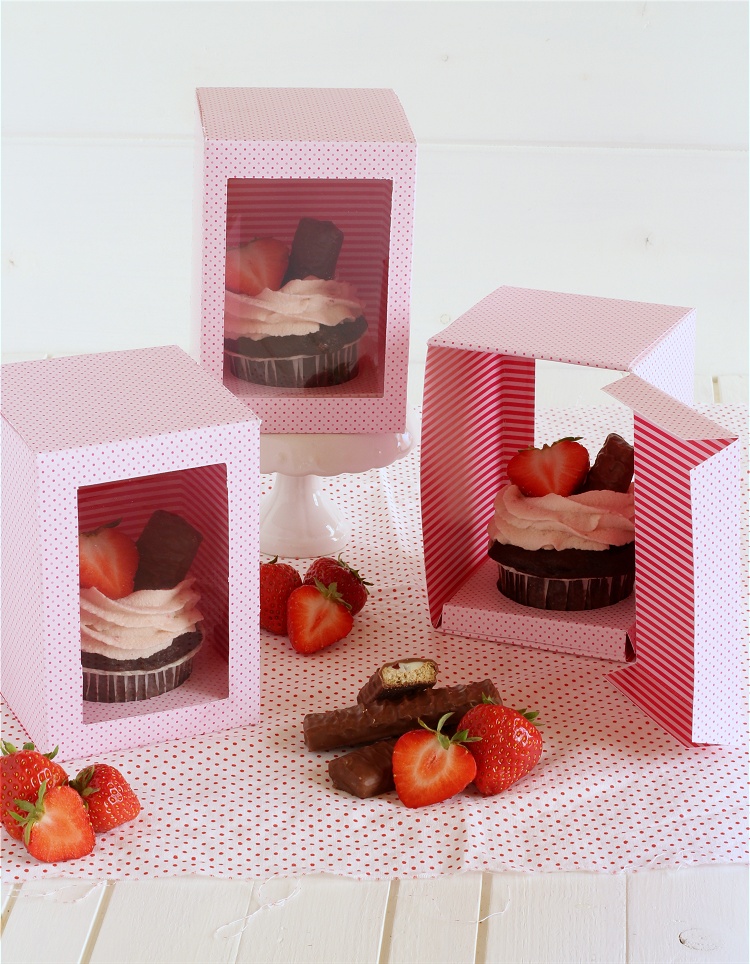 DIY/Tutorial Cupcake-Geschenkbox - Cupcake-Geschenkschachtel