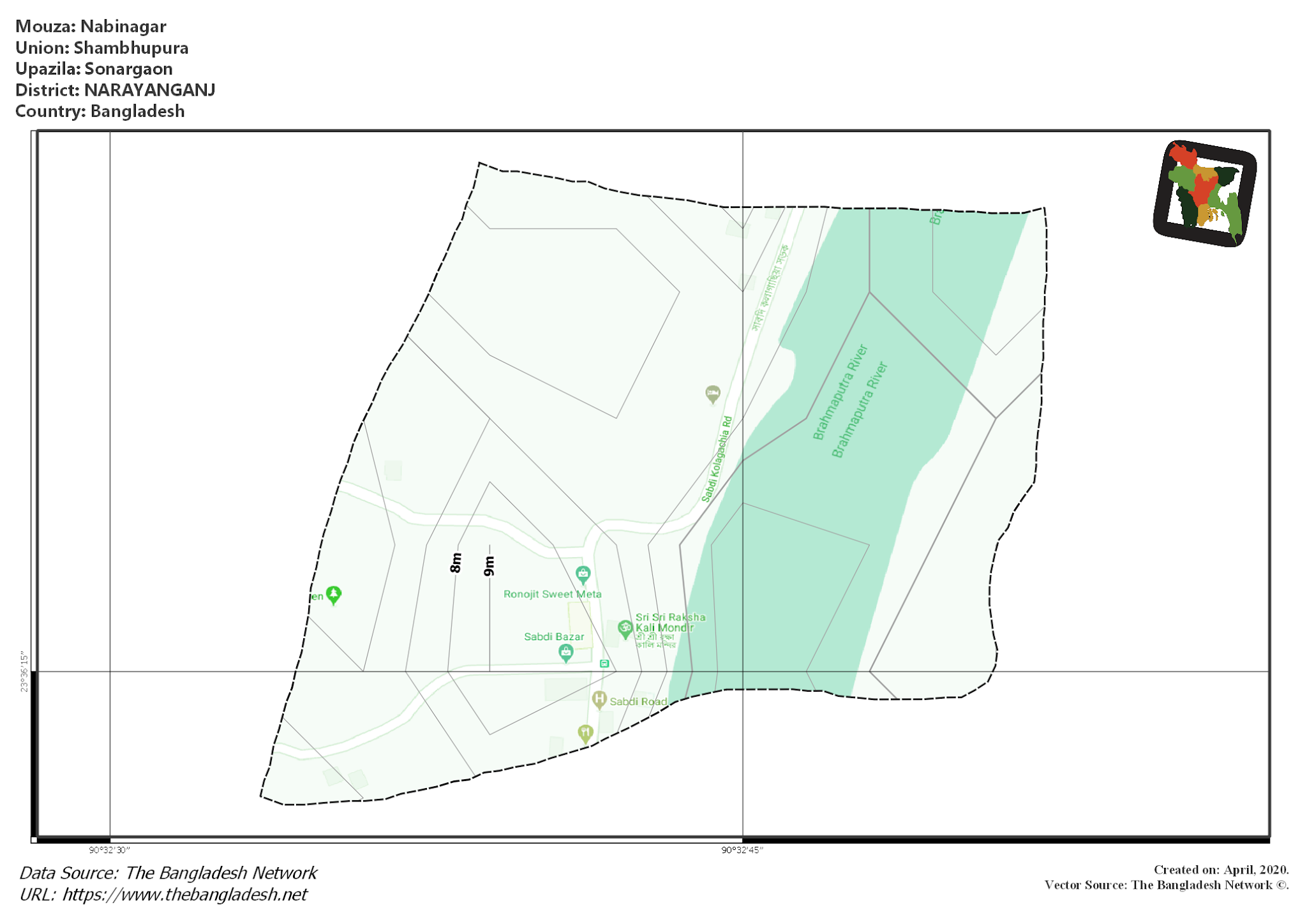 Map of Nabinagar Mouza of Sonargaon Upazila, NARAYANGANJ Map of Nabinagar Mouza of Sonargaon Upazila, NARAYANGANJ, Bangladesh.