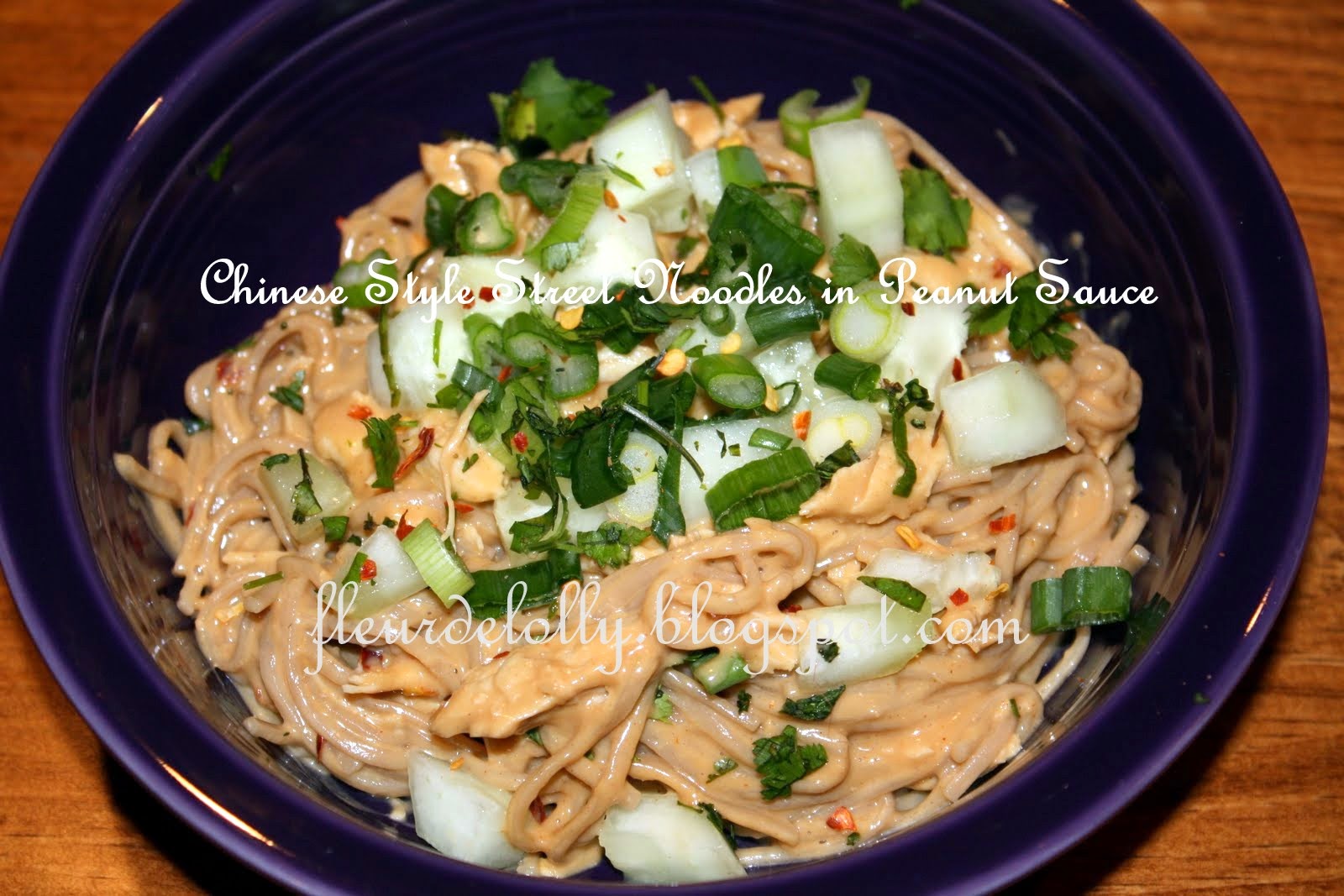 Fleur de Lolly Chinese style street noodles in peanut sauce