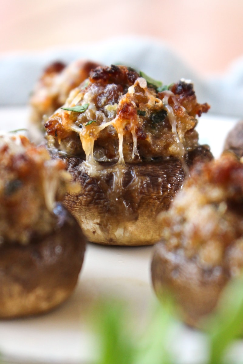 The Best Sausage Stuffed Mushrooms | The Two Bite Club | #appetizer #mushrooms #sausage The Best Sausage Stuffed Mushrooms are cheesy and tender on the inside and have a golden crust on the outside. This recipe is a classic that you will want to make again and again! #appetizer #mushrooms #sausage