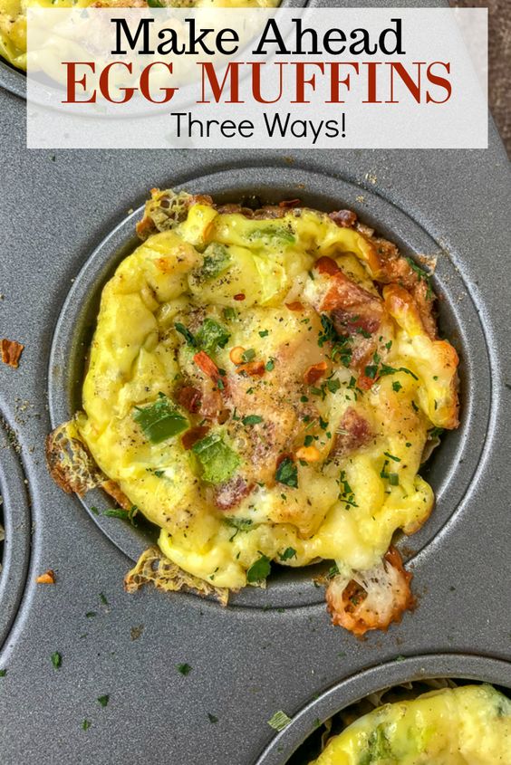 Make Ahead Egg Muffins 3 Ways The Easy Recipes Blog