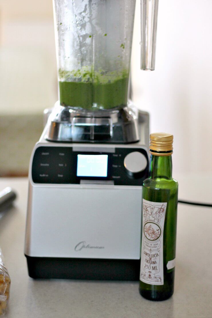 Kale Pesto in the Optimum Vac2 Air Vacuum Blender A Cornish Food Blog