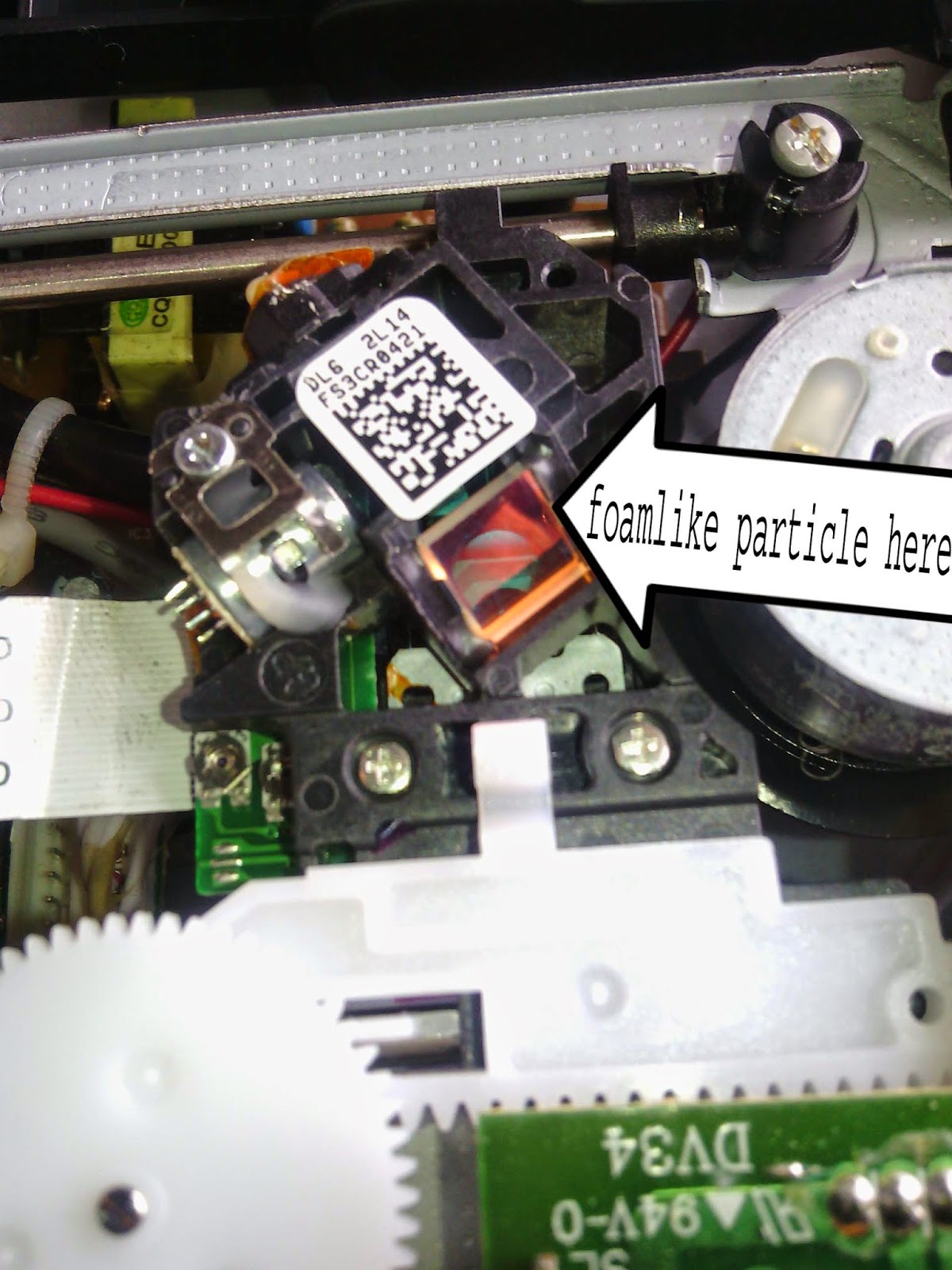 Dvd Player with ''no disc'' error message repaired