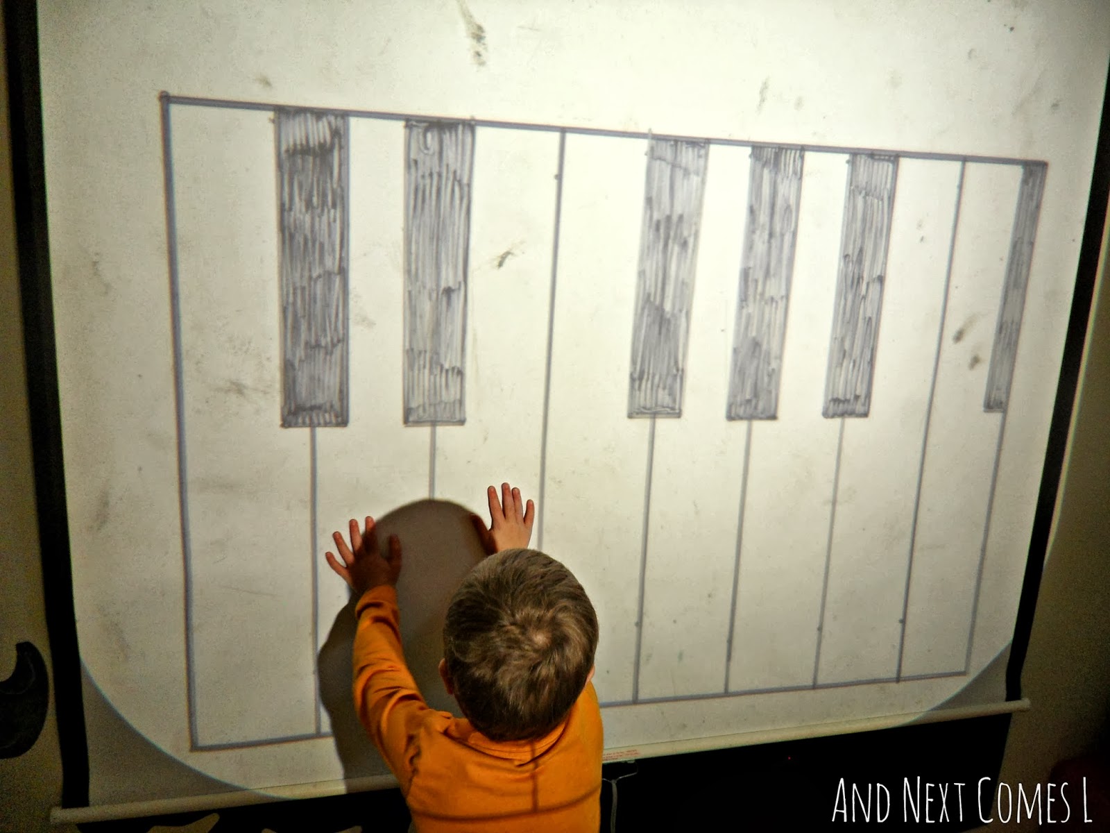 Music Play on the Overhead Projector {Music Activities for Kids} And