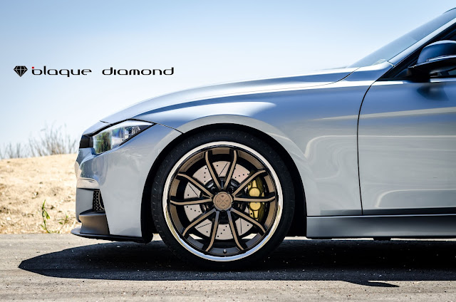 2014 BMW 328i with 20 inch BD23’s in Bronze with Chrome Lip - Blaque Diamond Wheels