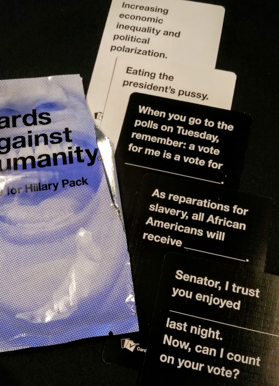 cards against humanity political pack