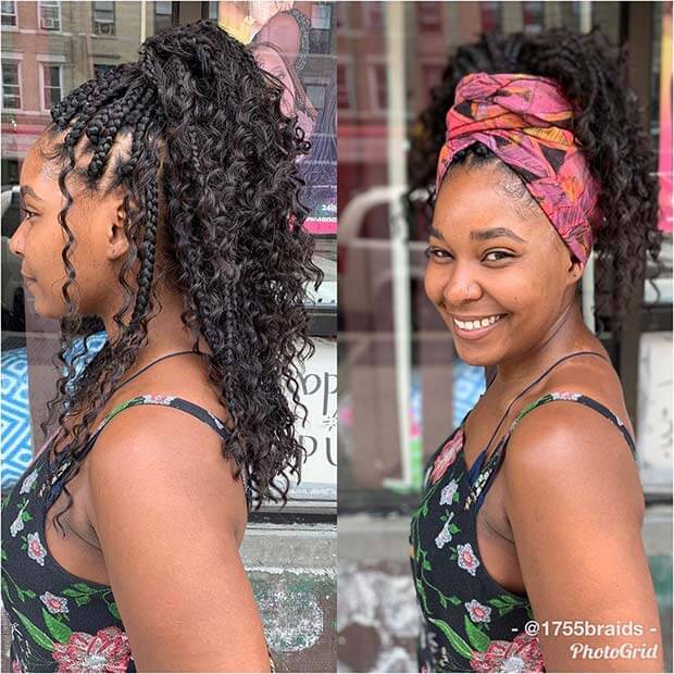 26 Amazing Goddess Box Braids Hairstyles Ponytails Tutorials 2019 Styleuki