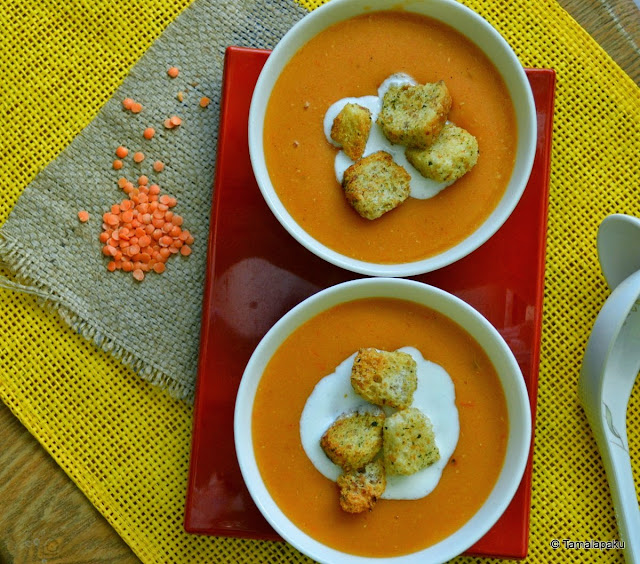 Masoor Dal Soup ~ Red Lentil Soup