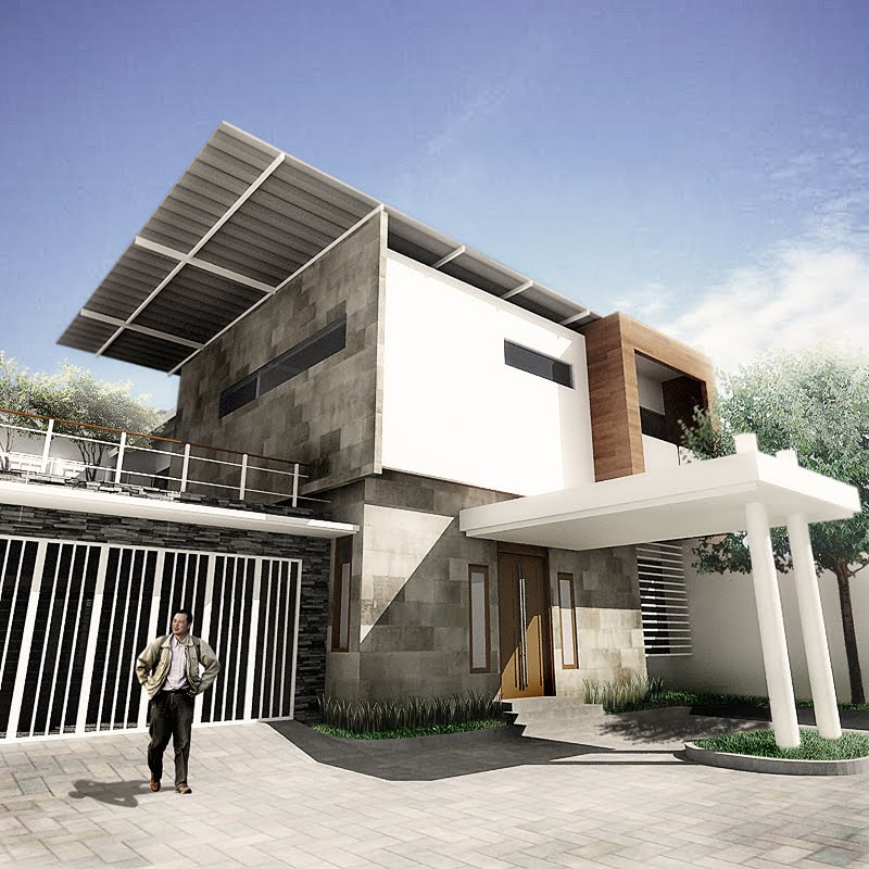 PERANCANGAN RUMAH MEWAH MODERN KONTEMPORER