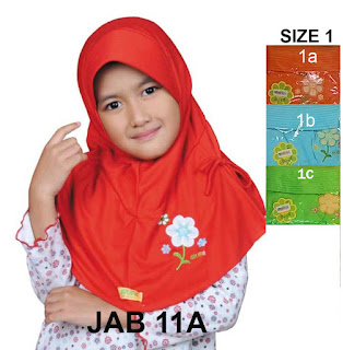 Jilbab Anak Delima Jab 11A Size 1