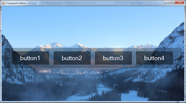 How To Create a Transparent Menu In C#