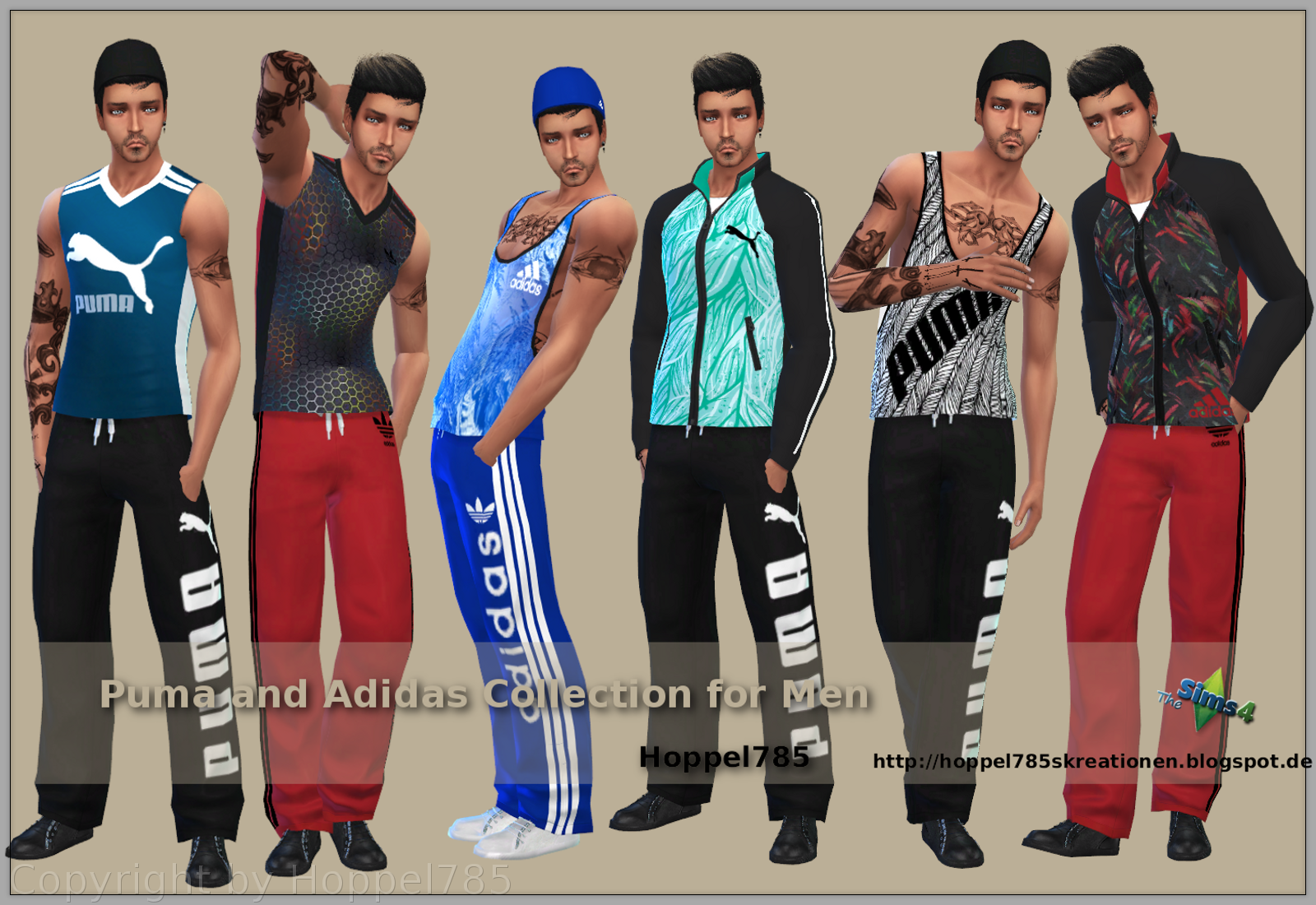 Babel Sims Ts4 Fashion Puma And Adidas Collection For Men By Hoppel785