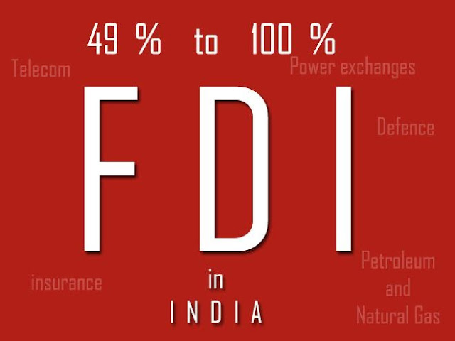 100% foreign direct investment (FDI) in defence and telecom
