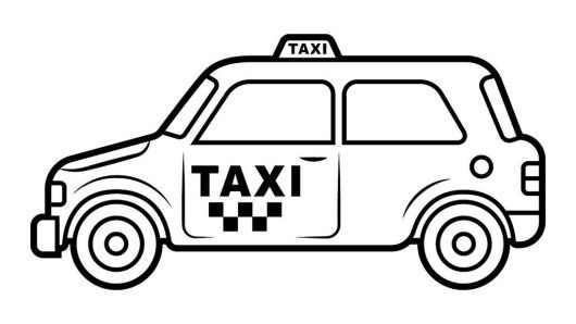Tranh tô màu xe ô tô taxi