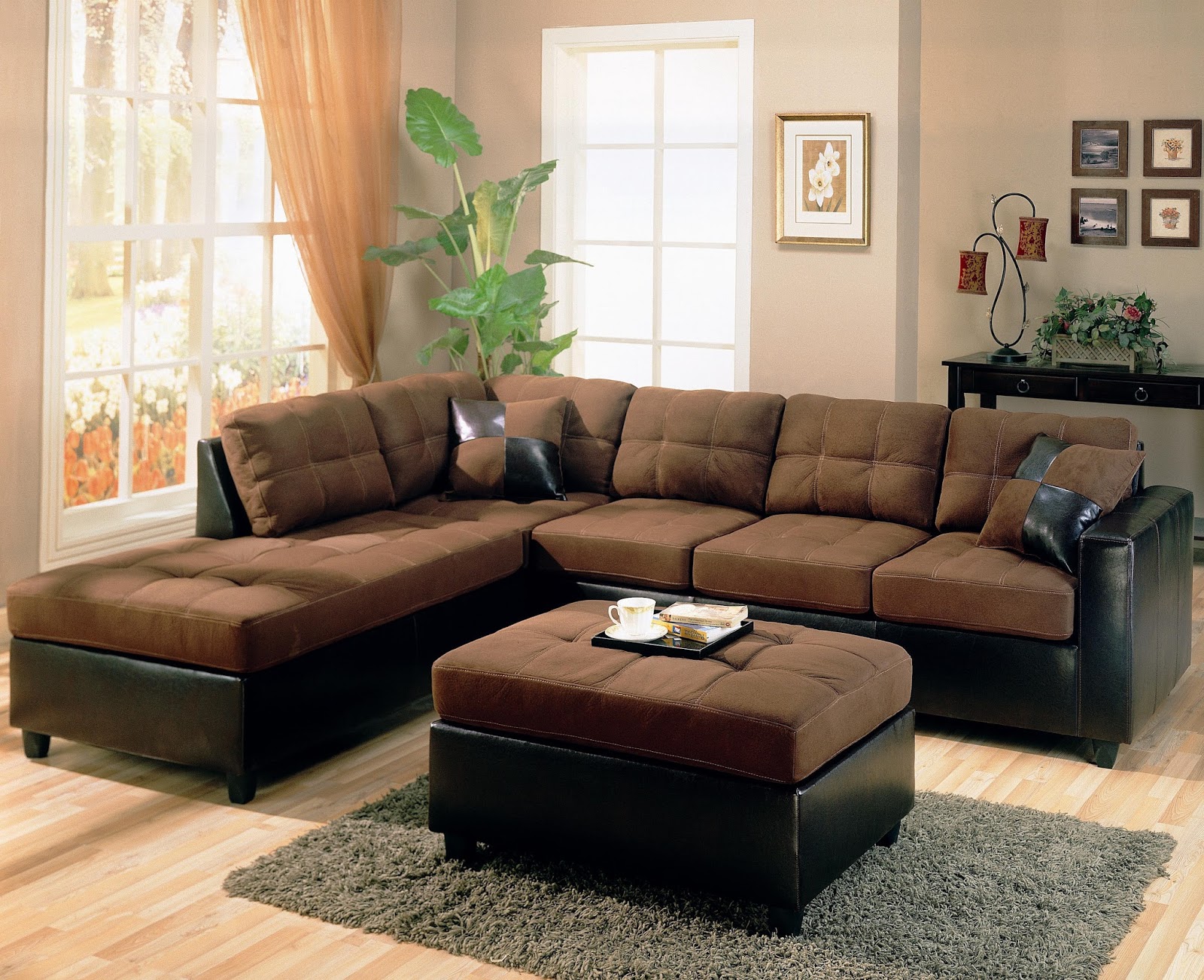 Brown living room ideas decorating with modern furniture Home Design